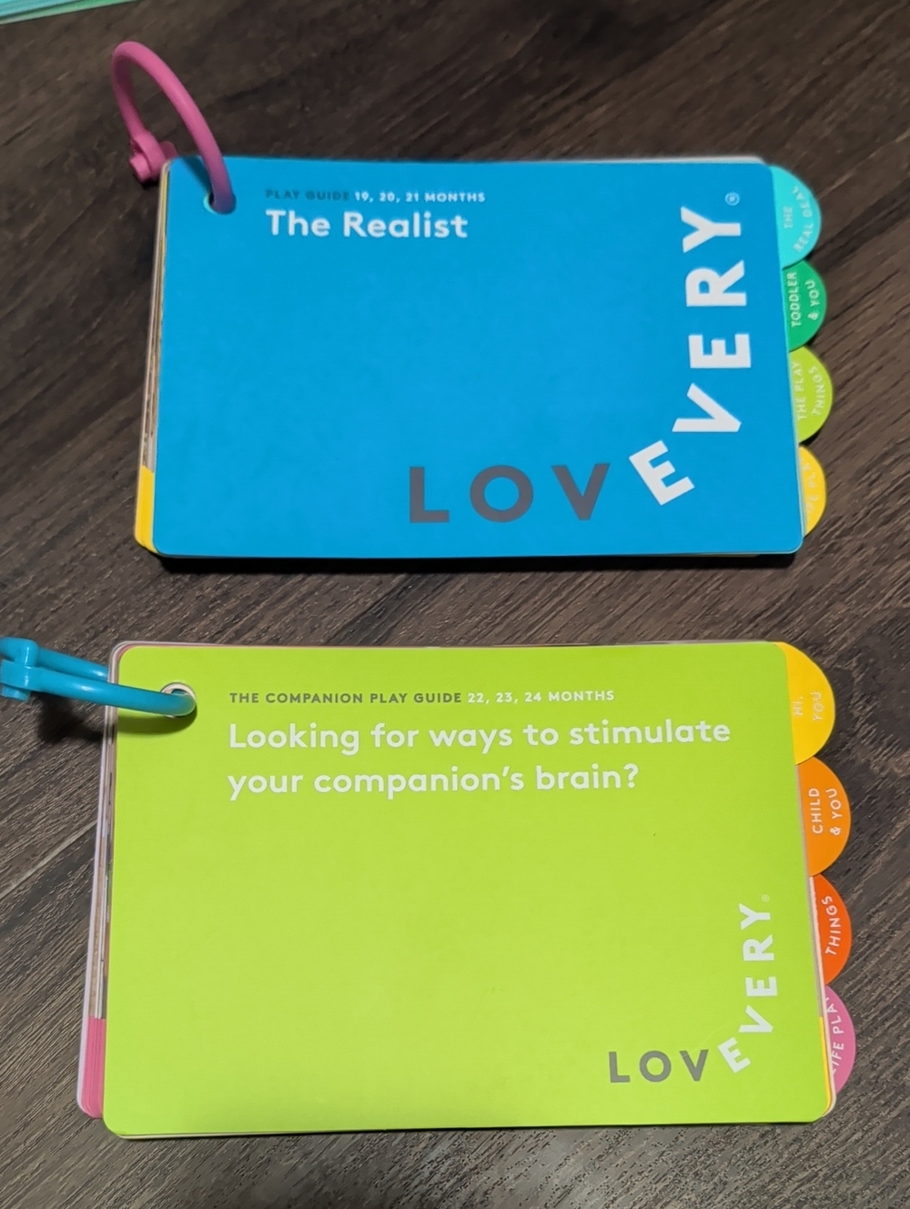 LOVEVERY Baby Book Play Guides with rings for 21-24 months like new